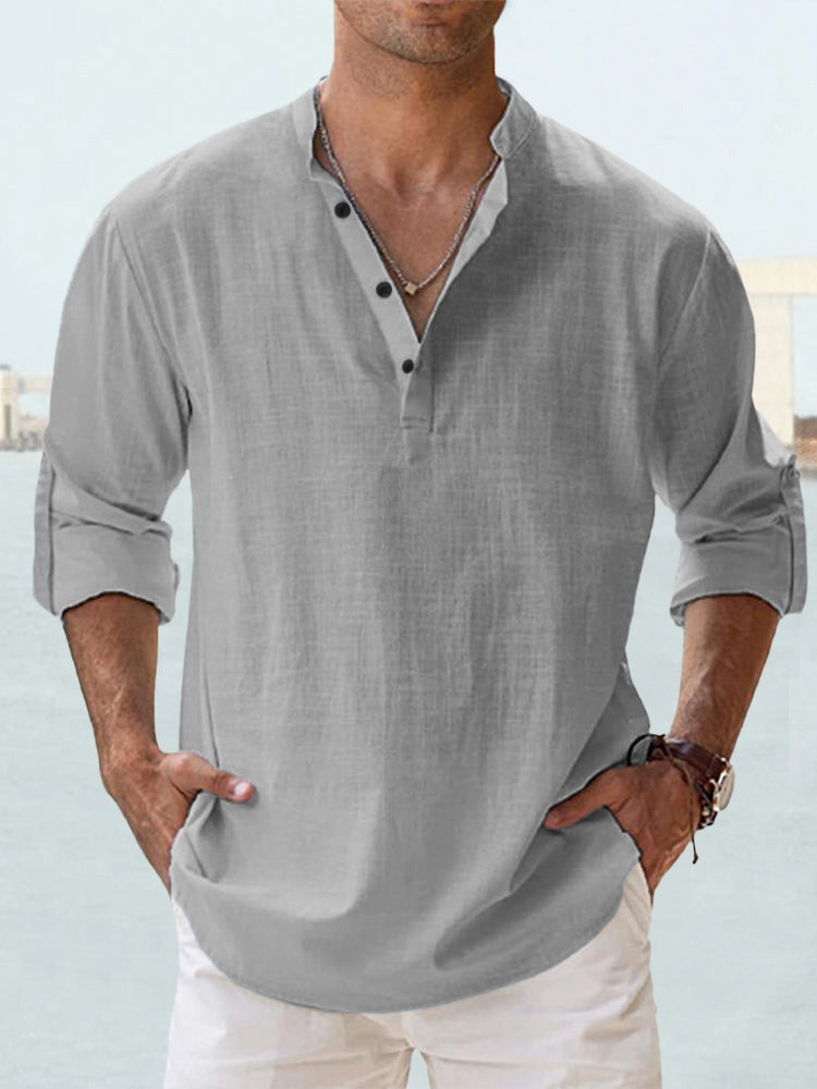 Chemise en lin respirant