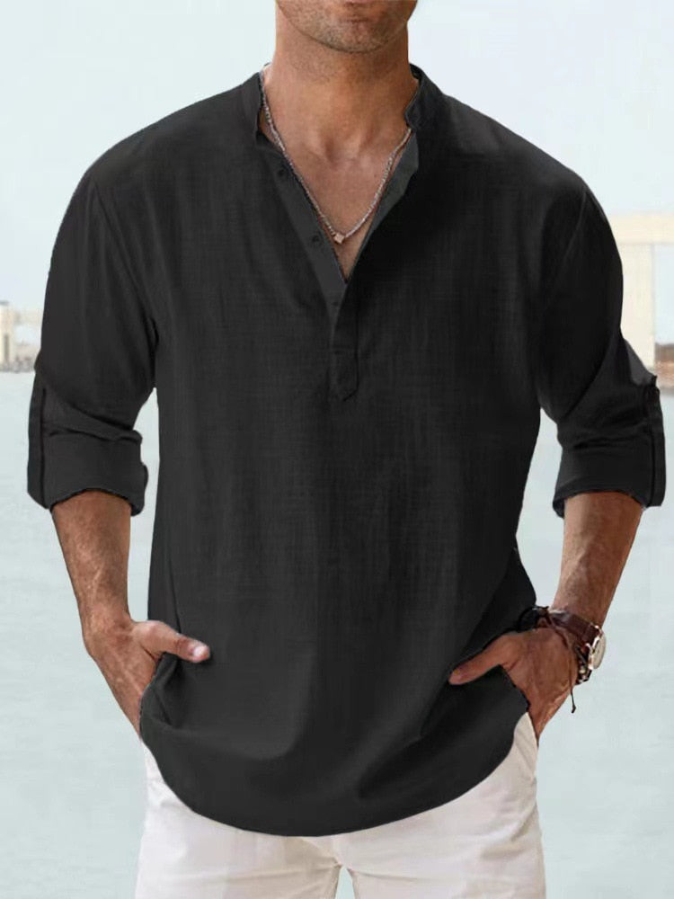 Chemise en lin respirant