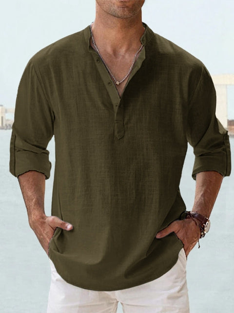 Chemise en lin respirant