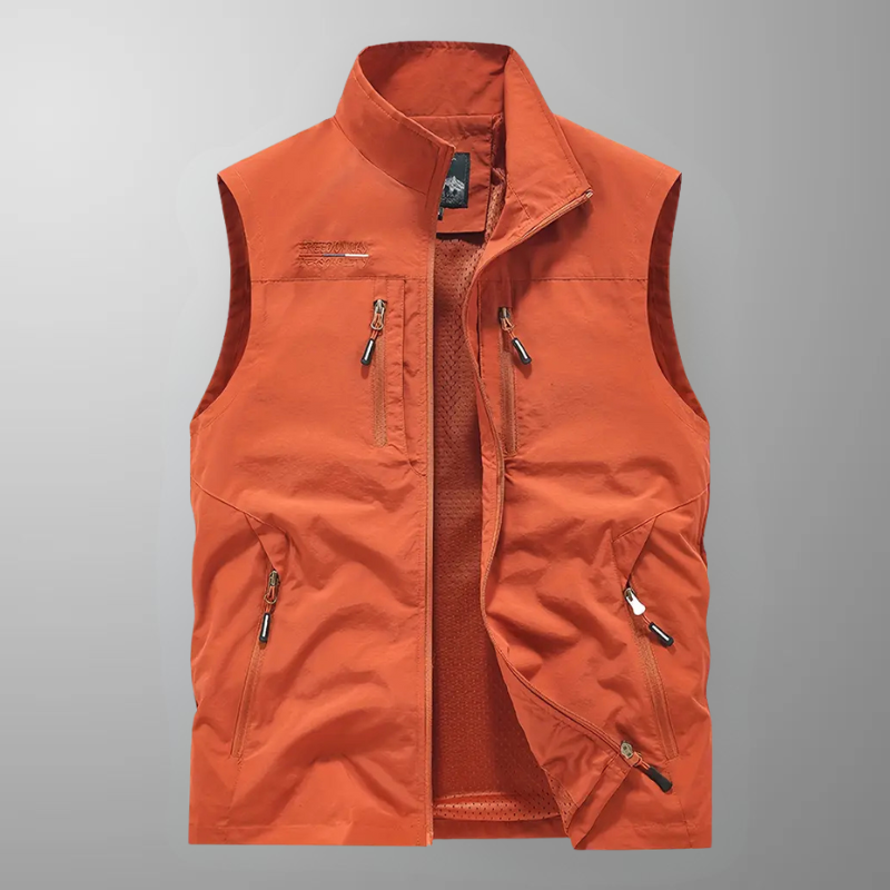 Le gilet cargo Tauno avec de multiples poches