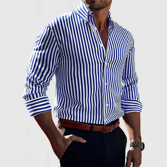 Camicia da uomo a righe - Intelligente e sicura di sé
